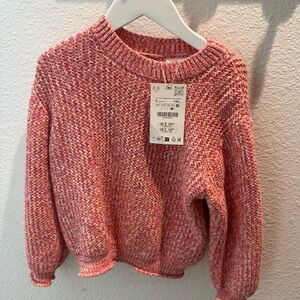 Cozy Pink Knit Sweater Kids Zara